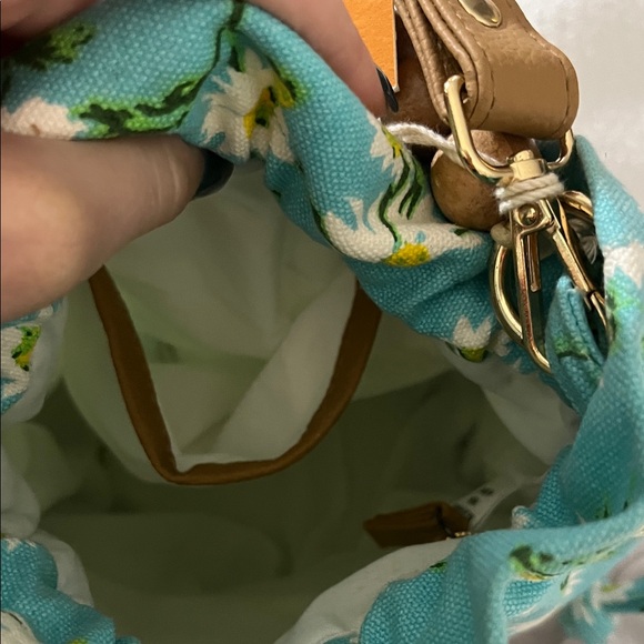 C&C California Light Blue Daisy Woven Mini Bag - Picture 7 of 7